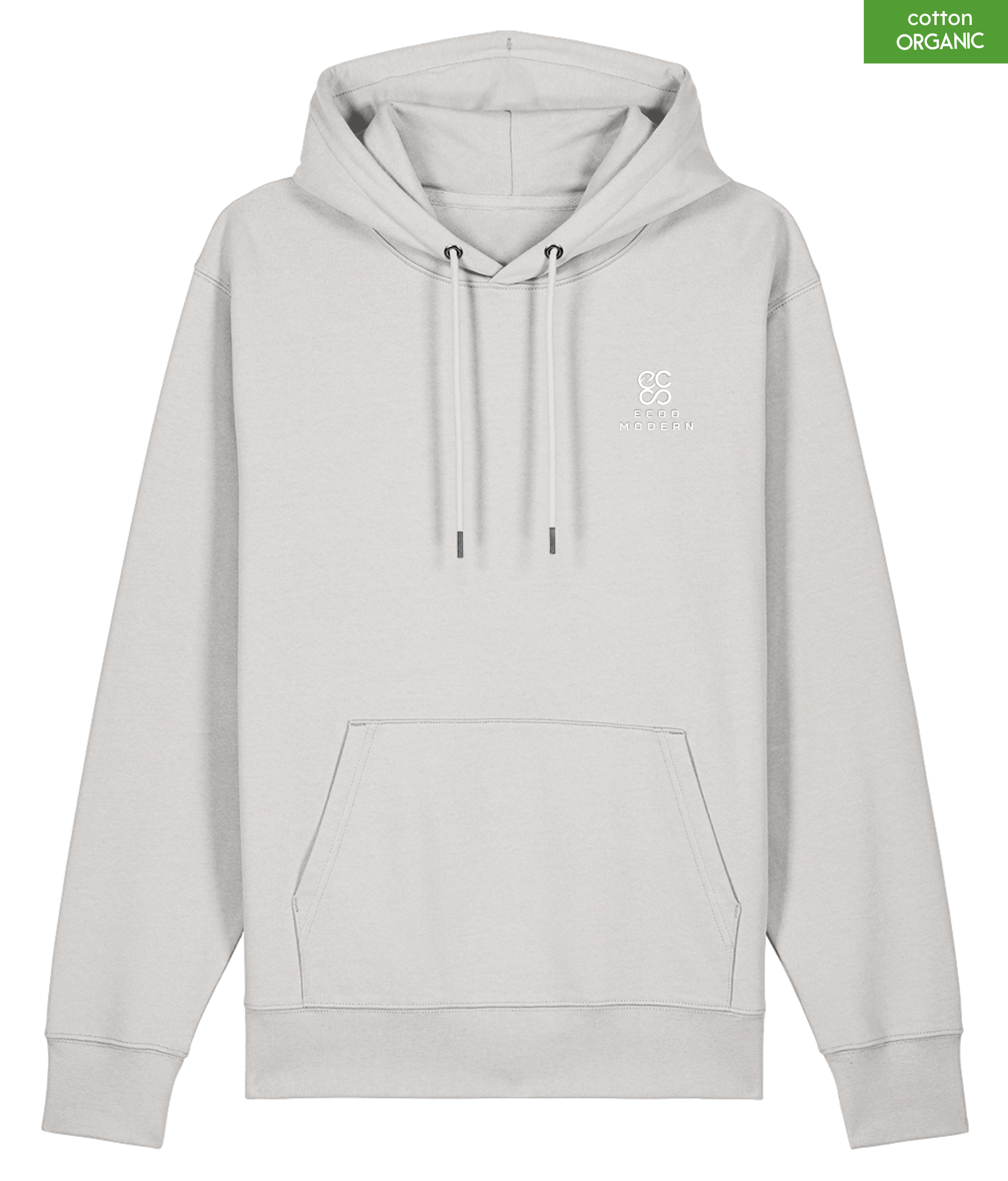Organic Cotton Hoodie | Off White | Relaxed Medium Fit.